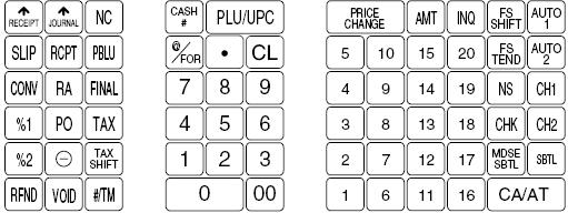 Sharp ER-A520 keyboard sample